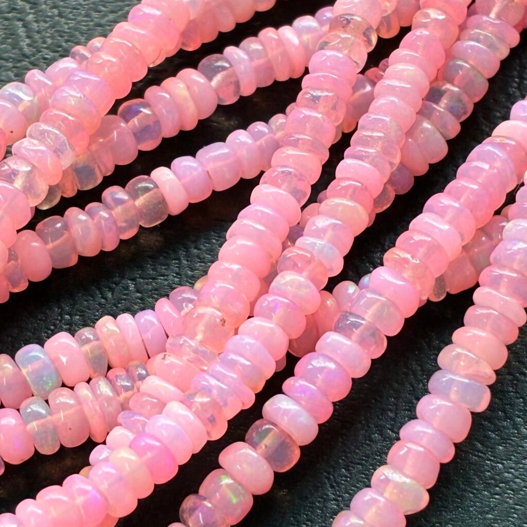 Pink Ethopian Opal, 5-3 Mm, 42 Cm