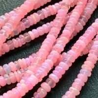 Pink Ethopian Opal, 5-3 Mm, 42 Cm