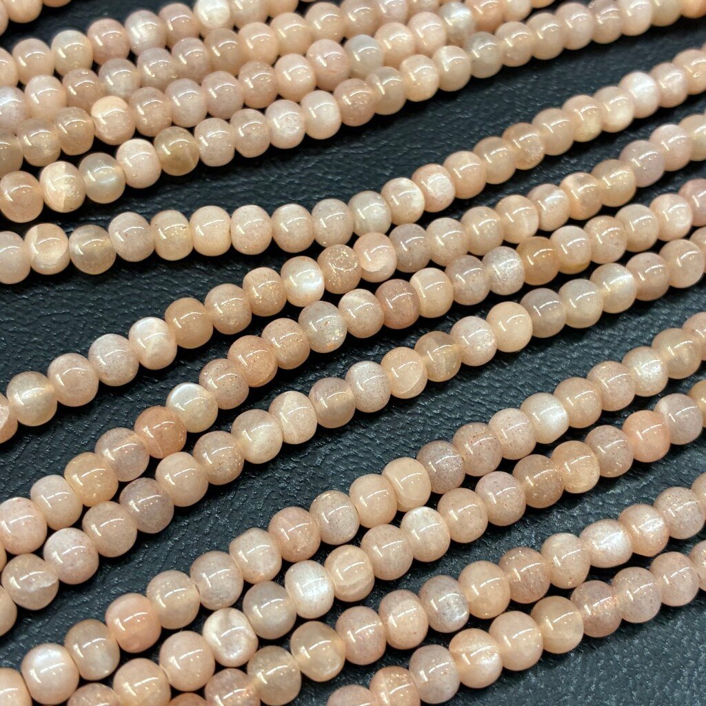 Peach Moonstone, 44 Cm, 5 Mm