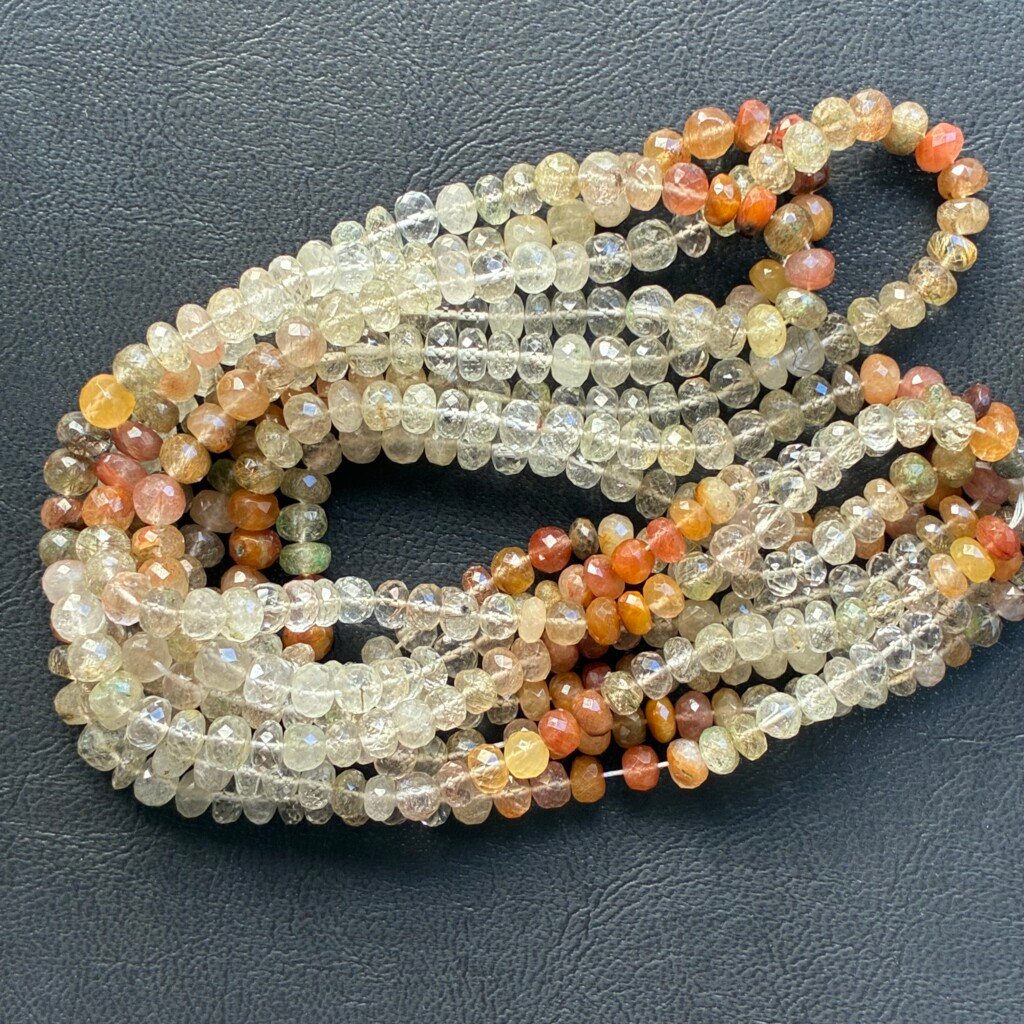 Rutile, Faceted Rondel, 46 Cm, 5.5-6 Mm