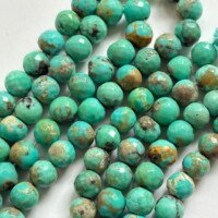 Turquoise Round Faceted, 6.5-7 Mm, 40 Cm