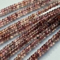 Malaya Garnet Smooth Rondelles, 40Cm , 3-4mm