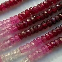 100% natural Ruby, Faceted Beads, 40 cm, 3.5-3.8 mm