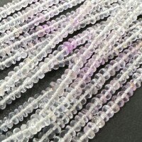 Fluorite Purple, Smooth Rondel, L, 6-3.5 Mm, 46 Cm