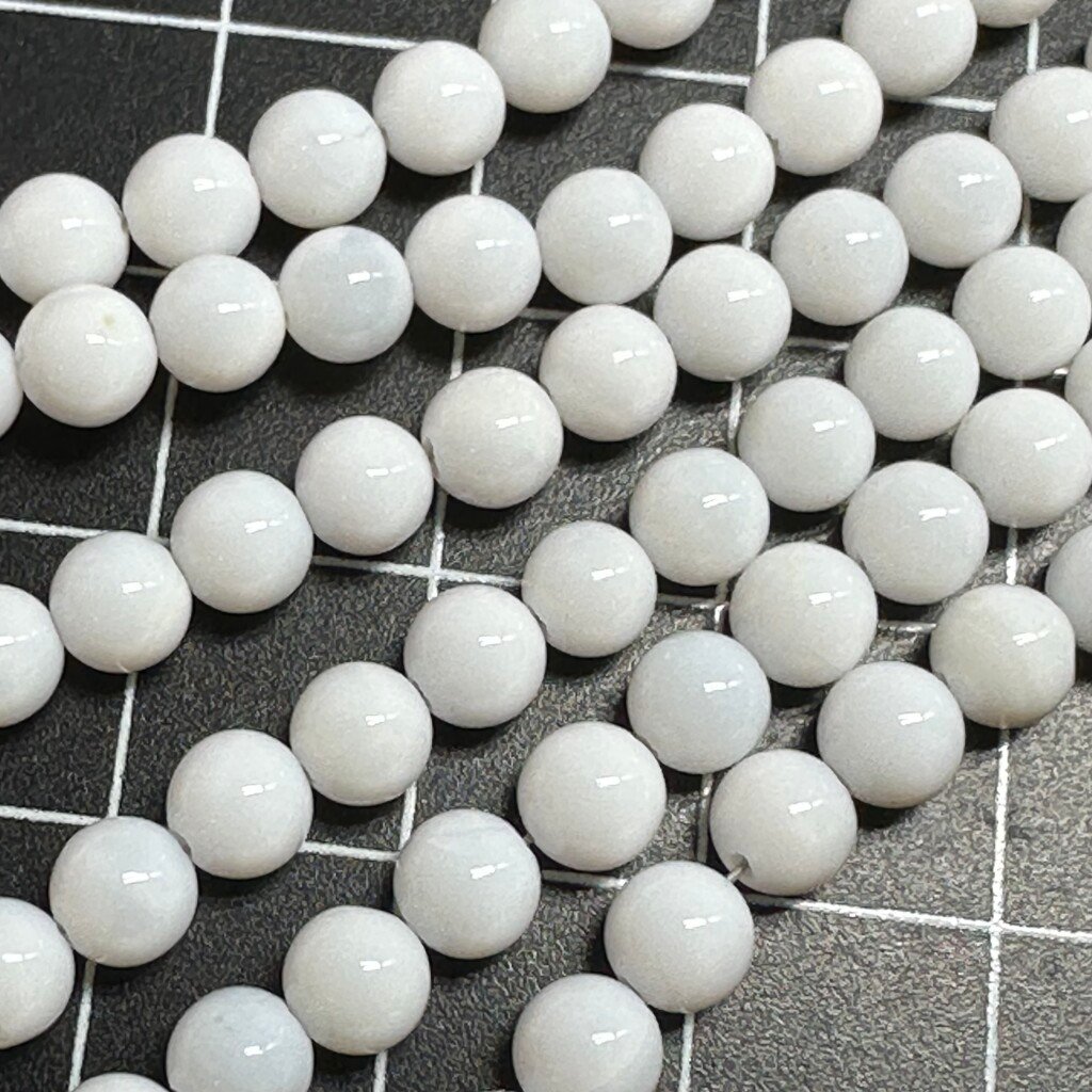 White Opal, L size ,4.5 Mm, 48 Cm